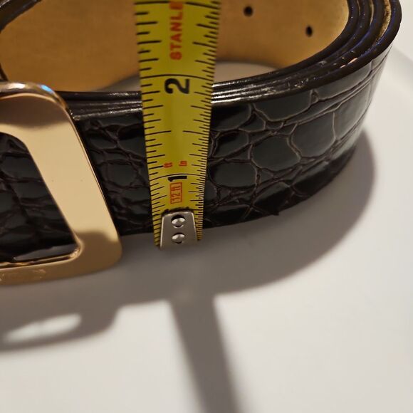 ✨️Ellen Tracy Brown Leather Belt XL WAIST 34"-42" Like New - Picture 5 of 8